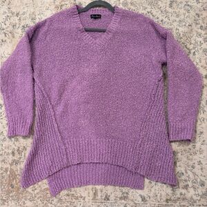 Rachel Lavender V-Neck Sweater
